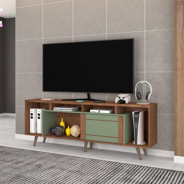 Rack Para Tv Até 60 Poletagas 1 Porta Roma Atualle