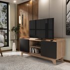 Rack Para Tv Até 65 Polegadas 100% Mdf 150cm Jhon Freijó/preto