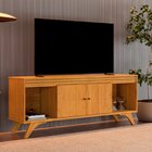 Rack Para Tv Até 65 Polegadas 100% Mdf 2 Portas 160cm Ripado