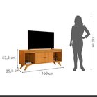 Rack Para Tv Até 65 Polegadas 100% Mdf 2 Portas 160cm Ripado