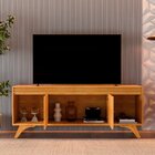 Rack Para Tv Até 65 Polegadas 100% Mdf 2 Portas 160cm Ripado