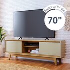 Rack Para Tv Até 65 Polegadas 164cm Atlas Cumaru/opala