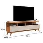 Rack Para Tv Até 65 Polegadas 1.6 Wood Nature/off White - Jla