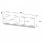 Rack Para Tv Até 65 Polegadas 1 Nicho 2 Prateleiras 1 Porta T