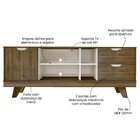 Rack Para Tv Até 65 Polegadas 2 Gavetas 1 Porta 4 Nichos Mich