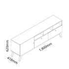 Rack Para Tv Até 65 Polegadas 2 Gavetas 3 Nichos Texas 180 Pé