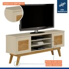 Rack Para Tv Até 65 Polegadas 2 Portas 3 Prateleiras Detroit