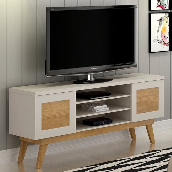 Rack Para Tv Até 65 Polegadas 2 Portas 3 Prateleiras Detroit