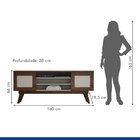 Rack Para Tv Até 65 Polegadas 2 Portas 3 Prateleiras Detroit