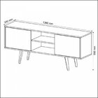 Rack Para Tv Até 65 Polegadas 2 Portas Retrô R1464 136cm Natu