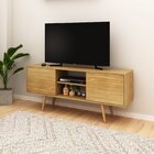 Rack Para Tv Até 65 Polegadas 2 Portas Retrô R1464 136cm Natu