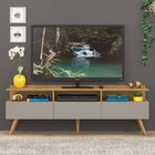 Rack Para Tv Até 65 Polegadas 3 Portas Pés Palito Paris Felli