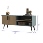 Rack Para Tv Até 65 Polegadas Com 2 Portas 123 Cm Catar Cinza