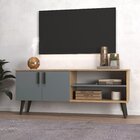 Rack Para Tv Até 65 Polegadas Com 2 Portas 123 Cm Catar Cinza