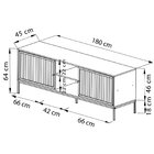 Rack Para Tv Até 65 Polegadas Com 2 Portas E 3 Prateleiras Eu