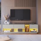 Rack Para Tv Até 65 Polegadas Com 3 Gavetas E 1 Nicho Com Ilu