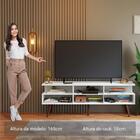 Rack Para Tv Até 65 Polegadas Com Pés Retro Branco Londres Ma