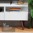 Rack Para Tv Até 65 Polegadas Com Pés Retro Branco Londres Ma