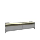 Rack Para Tv Até 65 Polegadas Com Rodízios 180cm 2 Gavetas 2