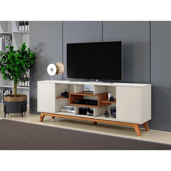 Rack Para Tv Até 65 Polegadas Detroit Carmolar Off White/cane