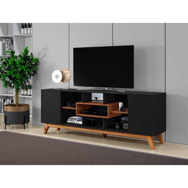 Rack Para Tv Até 65 Polegadas Detroit Carmolar Preto/canela