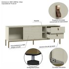 Rack Para Tv Até 65 Polegadas Industrial Dior Off White