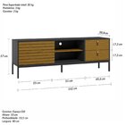 Rack Para Tv Até 65 Polegadas Industrial Dior Preto Ac/ Cedro