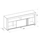 Rack Para Tv Até 65 Polegadas Joy Caemmun Jatobá/off White