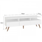 Rack Para Tv Até 65 Polegadas Lisboa 3 Portas Branco - Fellic