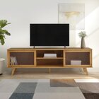 Rack Para Tv Até 65 Polegadas Madeira Maciça Magna Porta Tela