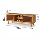 Rack Para Tv Até 65 Polegadas Madeira Maciça Magna Porta Tela