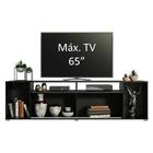 Rack Para Tv Até 65 Polegadas Madesa Cancun - Preto/rustic