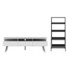 Rack Para Tv Até 65 Polegadas Madesa Londres E Estante Escada