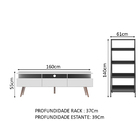 Rack Para Tv Até 65 Polegadas Madesa Londres E Estante Escada
