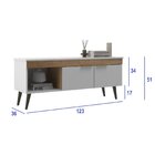 Rack Para Tv Até 65 Polegadas Malta Branco/ Nogal