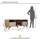 Rack Para Tv Até 65 Polegadas Mariana 2 Portas Cinamomo/off W