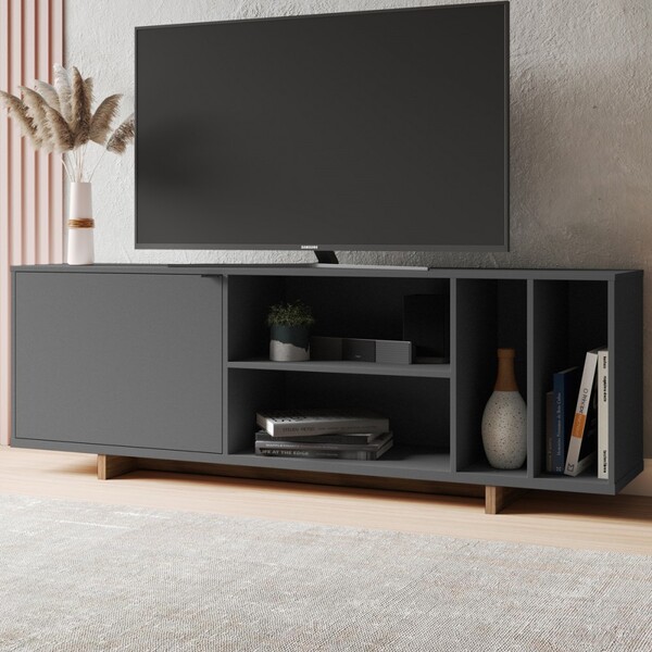 Rack Para Tv Até 65 Polegadas Nomad 1 Porta Cinza/castanho -