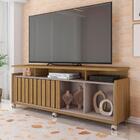 Rack Para Tv Até 65 Polegadas Oasis 1 Porta Com Ripado Mel/ca