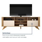 Rack Para Tv Até 65 Polegadas Pés Em Madeira Maciça Maciça Ma