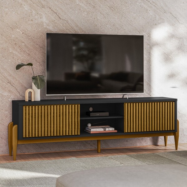 Rack Para Tv Até 65 Polegadas Sereno 2 Portas 1 Prateleira Pr