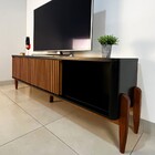 Rack Para Tv Até 65 Polegadas Sereno 2 Portas 1 Prateleira Pr