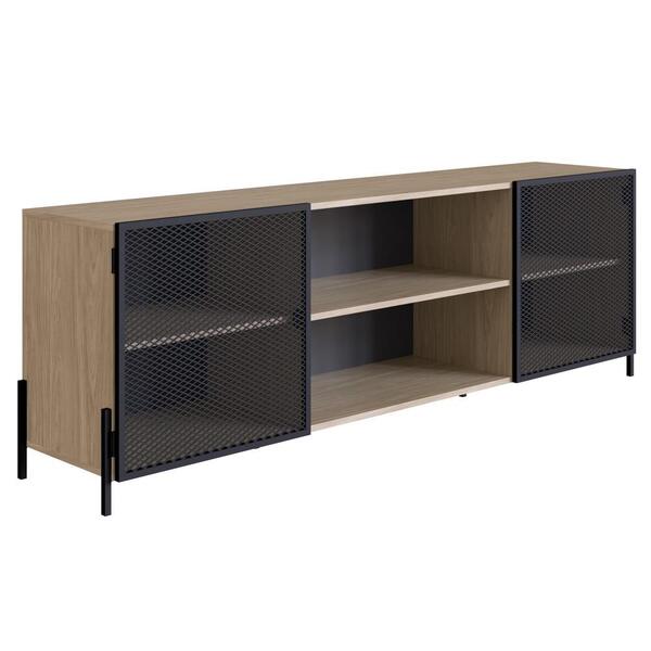 Rack Para Tv Até 70 Pol. 2 Portas Pés Metálicos York Hanover/