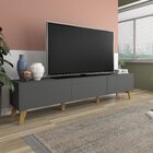 Rack Para Tv Até 70 Polegadas 220cm 3 Gavetas Retrô Mancheste