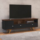 Rack Para Tv Até 70 Polegadas Atenas 1 Porta 2 Gavetas Preto