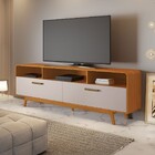 Rack Para Tv Até 70 Polegadas Cristal Candian 2 Portas Cinamo