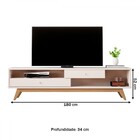 Rack Para Tv Até 70 Polegadas Jb 5232 2 Gavetas Off White - J