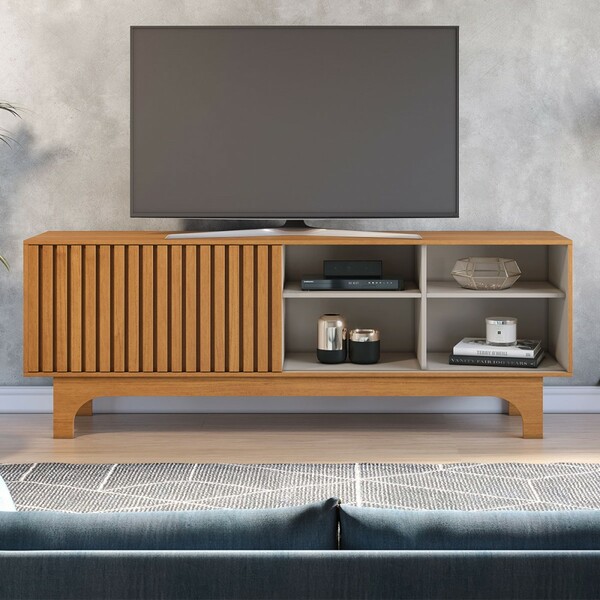 Rack Para Tv Até 70 Polegadas Sereno Candian 1 Porta Cinamomo