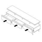Rack Para Tv Até 70 Polegadas Vivare Wood 3 Gavetas Black/fre