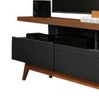 Rack Para Tv Até 70 Polegadas Vivare Wood 3 Gavetas Black/fre