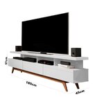 Rack Para Tv Até 72 Polegadas 180cm 3 Gavetas 4 Nichos Vivare